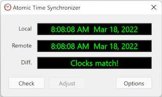 Click to view Atomic Time Synchronizer 6.3.6 screenshot